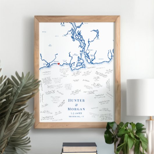 Poster du livre d'invité de Westbrook Mariage Eleg