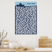 Poster du livre d'or de pêche - 250 signatures (Cuisine)