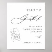 Poster du livre d'or Photo Mariage moderne (Devant)