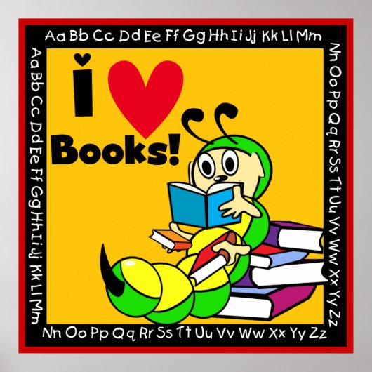 Poster du livre Worm I Love Books (Devant)