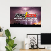 Poster du logo de la Garde de tempête 24 X 36 (Bureau à domicile)