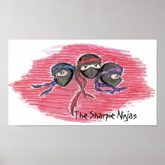 Poster du logo de Sharpie Ninjas (Devant)