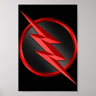 Poster du logo du boulon d'éclairage Flash