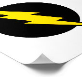 Poster du logo du boulon d'éclairage Flash (Coin)