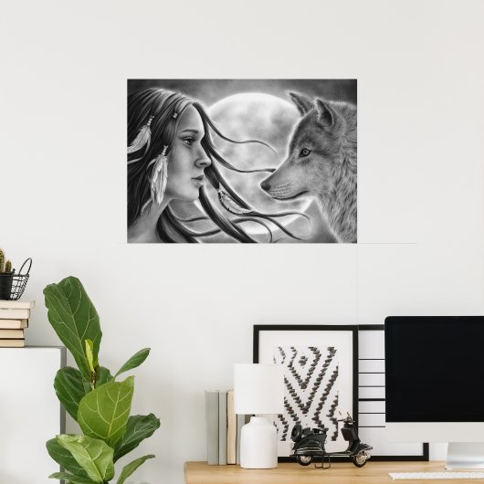 Poster du loup de Crossing Spirits (Bureau à domicile)