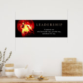 Poster du loup de leadership à pleine lune de nuit (Cuisine)