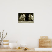 Poster du loup de toundra 11x17 (Cuisine)