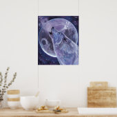 Poster du loup - Loup solitaire par Michaeline McD (Cuisine)