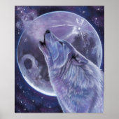 Poster du loup - Loup solitaire par Michaeline McD (Devant)