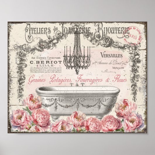 Poster du lustre français Victorian Bathbath Peoni (Devant)