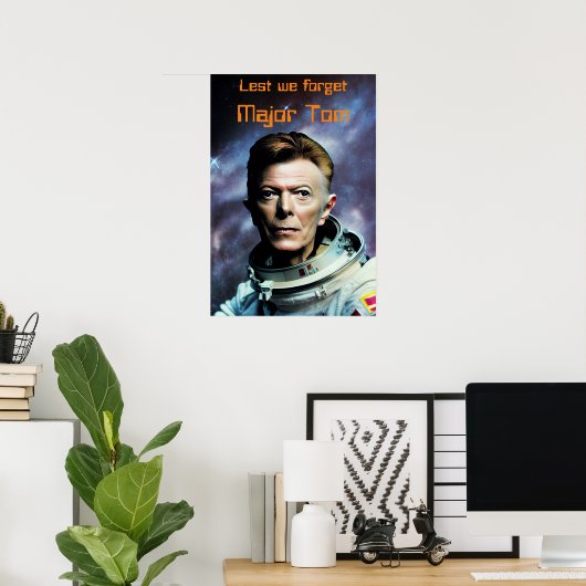 Poster du major Tom Bowie Starman (Bureau à domicile)