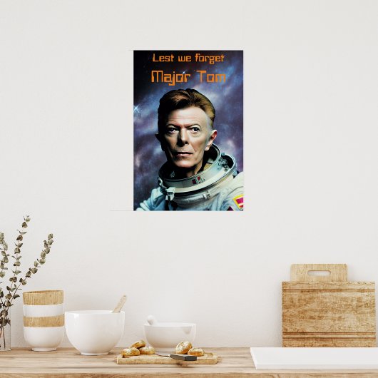 Poster du major Tom Bowie Starman (Cuisine)