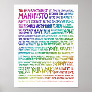 Poster du manifeste imperfectioniste - Arc-en-ciel