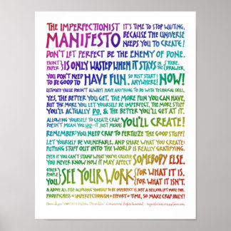 Poster du manifeste imperfectioniste - Arc-en-ciel