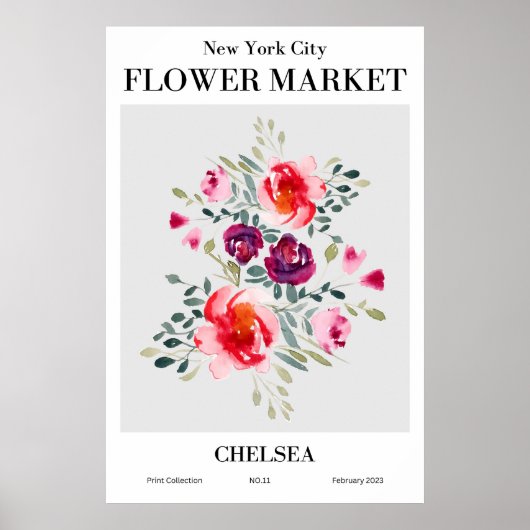 Poster du Marché aux Fleurs de New York (Devant)