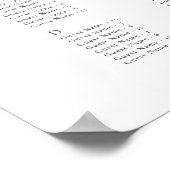 Poster du Mariage Alphabet Minimaliste (Coin)