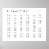 Poster du Mariage Alphabet Minimaliste (Devant)