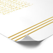 Poster du Mariage Alphabétique Or (Coin)