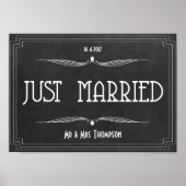 Poster du mariage art déco marié (Devant)