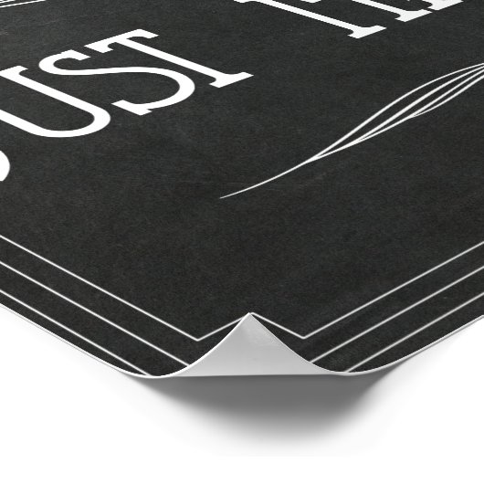 Poster du mariage art déco marié (Coin)