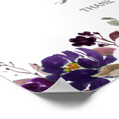 Poster du Mariage Boho Floral Lavender violet (Coin)