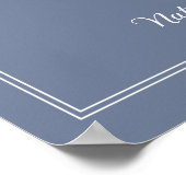 Poster du Mariage d'Ancre bleu Dusty (Coin)