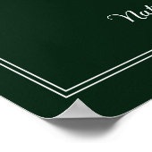 Poster du Mariage d'Ancres nautiques Emerald Green (Coin)