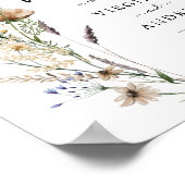 Poster du Mariage de bienvenue fleur sauvage (Coin)