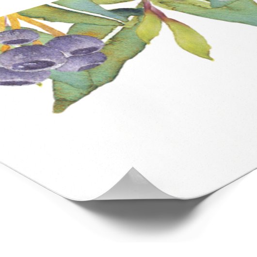 Poster du Mariage de couleur douce Magnolia (Coin)