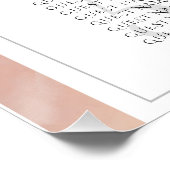 Poster du Mariage de fleurs de pêche moderne (Coin)