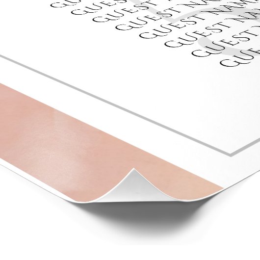 Poster du Mariage de fleurs de pêche moderne (Coin)