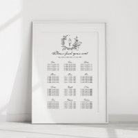 Poster du Mariage de la crête de fleur sauvage