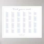 Poster du Mariage de l'alphabet bleu et blanc (Devant)