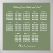Poster du Mariage de table Sage Green 13 (Devant)