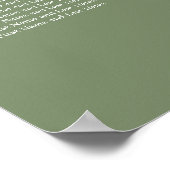Poster du Mariage de table Sage Green 15 (Coin)