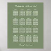 Poster du Mariage de table Sage Green 16 (Devant)