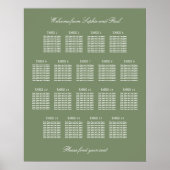 Poster du Mariage de table Sage Green 18 (Devant)