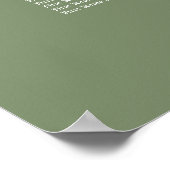 Poster du Mariage de table Sage Green 19 (Coin)