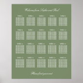 Poster du Mariage de table Sage Green 20 (Devant)