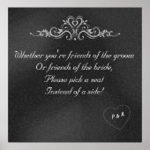 Poster du Mariage de tableau de bord modifiable (Devant)