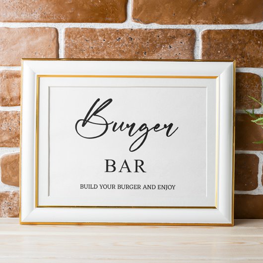 Poster du Mariage du Burger Bar