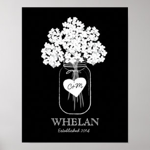 Poster du mariage établi par la famille Mason Jar