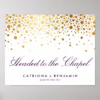 Poster du Mariage Faux Gold | Liste personnalisée