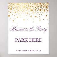 Poster du Mariage Faux Gold | Liste personnalisée