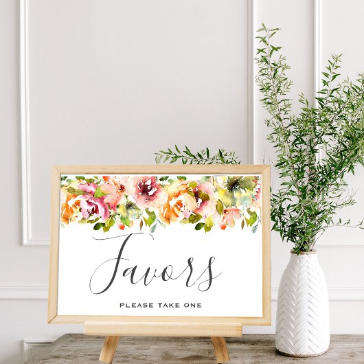 Poster du Mariage Floral de jardin d'été