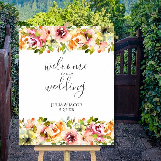Poster du Mariage Floral de jardin d'été