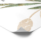 Poster du Mariage Floral Vert Gold Sage (Coin)