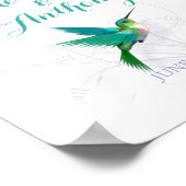 Poster du Mariage Hummingbird Swirl (Coin)