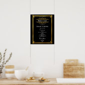 Poster du mariage Mariage Art Déco Gatsby (Cuisine)
