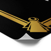 Poster du mariage Mariage Art Déco Gatsby (Coin)